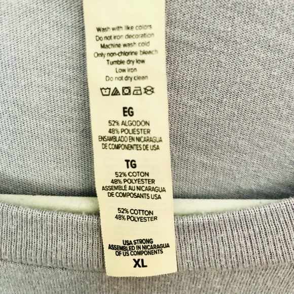 Made in Washington Cassette Tshirt Lavender Gray Bella Canvas Local Unique XL - Picture 3 of 4